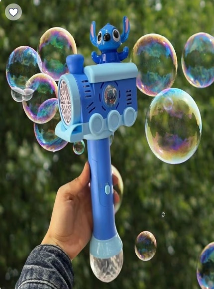 ماكينة فقاعات ستيتش أوتوماتيكية مع بطاريات، تدور 360 درجة - 2