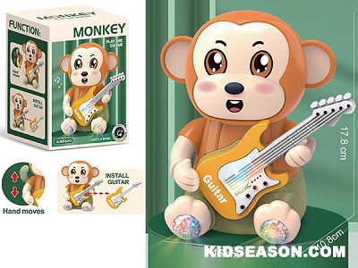 لعبة قرد راقص للأطفال     (مع الجيتار  )  ، يضيء ويرقص مع الموسيقى